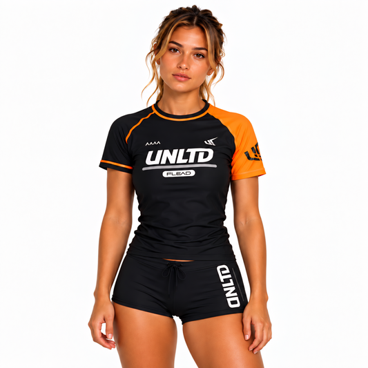 HYDRO RASH GUARD Short Sleeve ORANGE