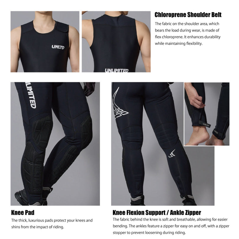 HYBRID WETSUITS JOHN Black/Red