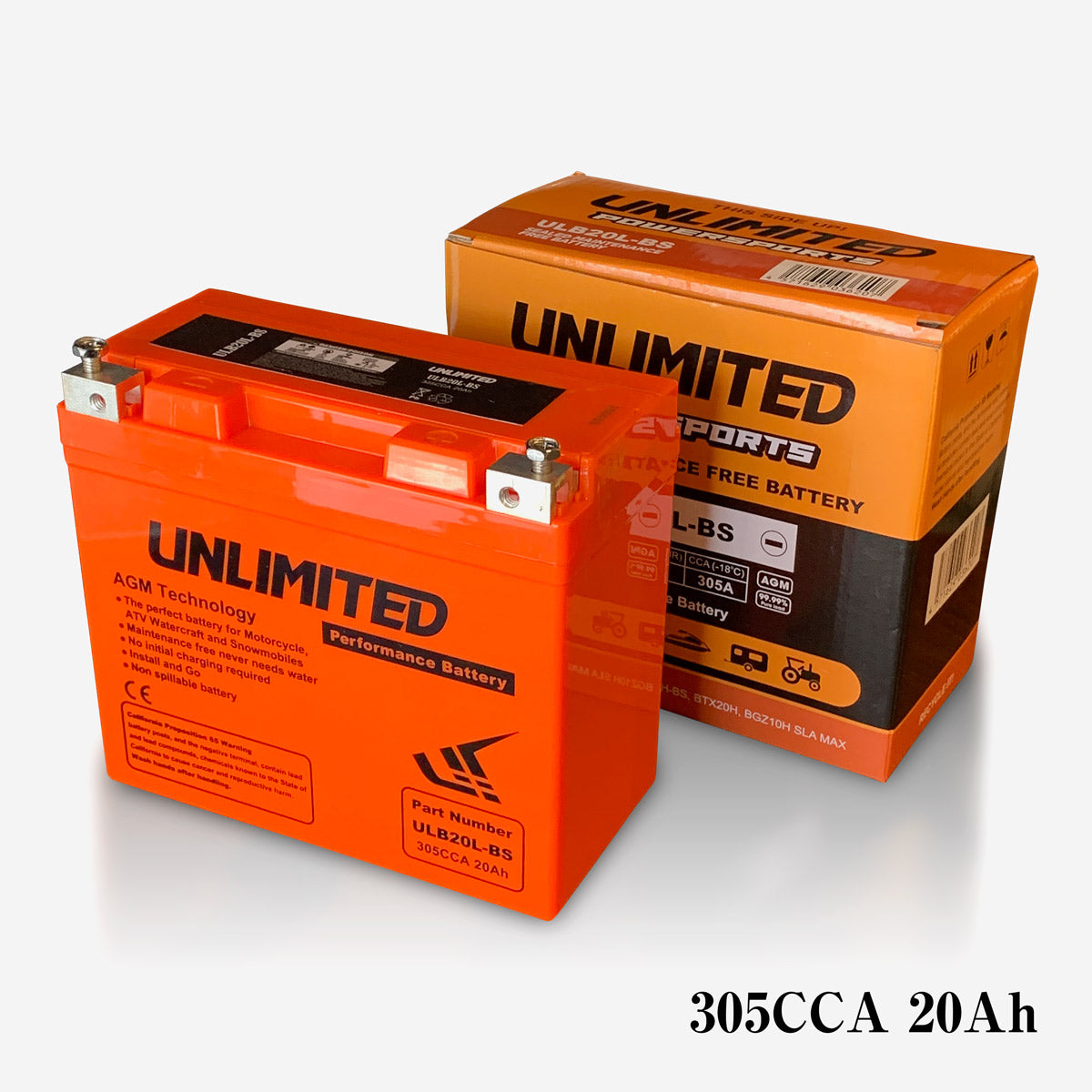 AGM PERFORMANCE BATTERY ULB20L-BS  *PRE ORDER*